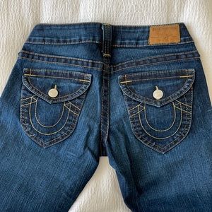 Size 28 True Religion Super Flare Jeans